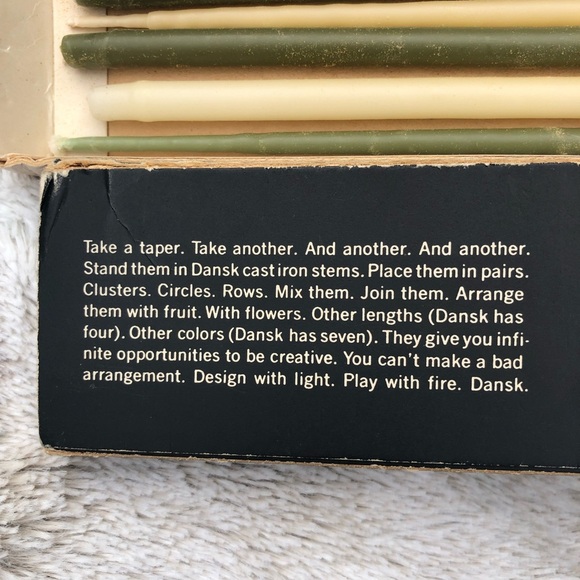Dansk Hand-dipped 20” Vintage Taper Candles & Box - Denmark - Midcentury Modern - Picture 6 of 7
